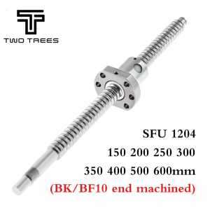 3Dprinter parts machined SFU1204 150 200 250 300 350 400 450 500 550 600 650 mm cold roller ball screw with 1204 single ball nut