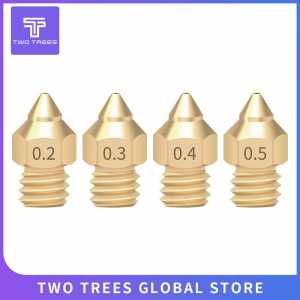 3D Printer Brass TTS New Version Of Pointed MK8 Nozzle Sizes 1.75mm 0.2/0.3/0.4/0.5 Extruder Print Head CR-6 SE  For Ender 3 V2