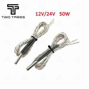 3D Printer Parts 1M length Heating tube 6*20mm 12V 24V 50W Ceramic Cartridge Heater Reprap&Mendel For HotEnd J-Head white color