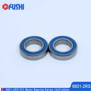 6801-2RS Bearing 10PCS 12x21x5mm RC Motor Double Sealed Blue Thin Section Miniature 6801 RS Ball Bearing 6801 2RS