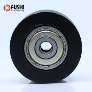 PU 635 bearing 5*35*30 mm Shaft 5mm Sliding doors Roller With Two Bearings Polyurethane Guiding Wheel Pinch Roller