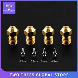 3D  Printer Parts M6 V5 V6 Nozzle Airbrush Adapter Set 0.2/0.3/0.4/0.5mm Removable Stainless Steel Tips For E3D V6 Hotend 1.75mm