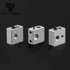MK8 Heating aluminum block  For MK7/MK8 Extruder Accessories Heat Head Aluminium Part Heated with Screw 3D Printer Part