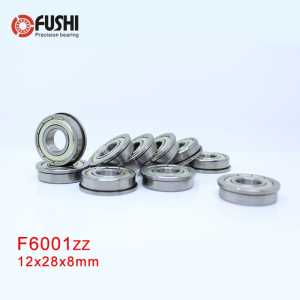 F6001ZZ Flange Bearing 12x28x8 mm ABEC-1 ( 10 PCS ) Flanged F6001 Z ZZ Ball Bearings