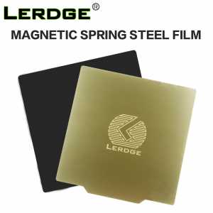 LERDGE 3D Printer Parts Removal Spring Steel Sheet Pre-Applied PEI+Magnetic for Hot Bed Sticker Aluminum Plate 220mm 310mm