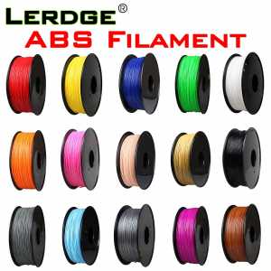 LERDGE 3d Printer ABS Filament  1.75mm 1KG Transparent Fluo Glow in dark Light Conductive Flame Retardant Material