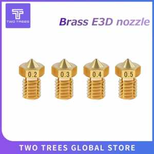 5Pcs/lot E3D V5 V6 Nozzle 0.2/0.25/0.3/0.35/0.4/0.5/0.6/0.8/1.0/1.2mm Copper 1.75mm Filament M6 Threaded Brass 3D Printers Parts