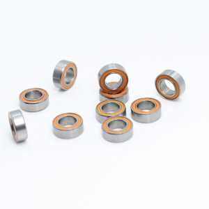 MR74RS Bearing ABEC-3 10PCS 4*7*2.5 mm ABEC-3 Hobby Electric RC Car Truck MR74 RS 2RS Ball Bearings MR74-2RS Orange Sealed