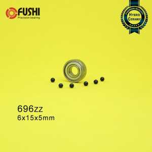 696 Hybrid Ceramic Bearing 6*15*5 mm ABEC-1 ( 1 PC) Industry Motor Spindle 696HC Hybrids Si3N4 Ball Bearings 3NC 696ZZ