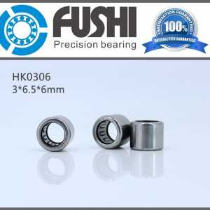 HK0306 Bearing ABEC-1 (10PCS) 3X6.5X6 mm Drawn Cup Needle Roller HK0306 Bearings With Open Ends