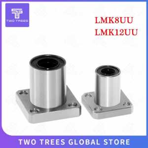 3d Printer Parts Square Flange Linear Motion Bushing LMK Ball Bearing LMK6/8/10/12UU  LMK6/8/10/12LUU Bearing Steel