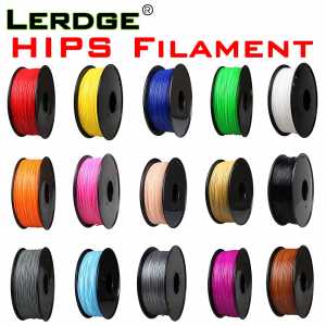LERDGE High Quality HIPS filament 1.75mm 1kg 3d printer Parts Material filament 1 KG HIPS 3d plastic filament less odor than ABS