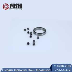 6706 Hybrid Ceramic Bearing 30*37*4 mm ABEC-1 ( 1 PC) Industry Motor Spindle 6706HC Hybrids Si3N4 Ball Bearings 3NC 6706RS
