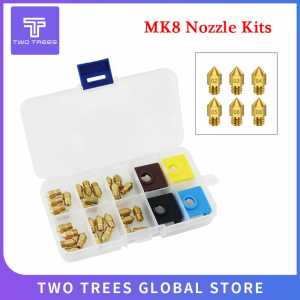 3D printer parts MK8 Extruder Nozzle Extruder Print Head 0.2/0.3/0.4/0.5/0.6/0.8mm mk9 Silicone sock for Creality CR-10 Ender3