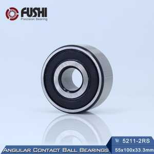 5211 2RS Bearing 55 x 100 x 33.3 mm ( 1 PC ) Axial Double Row Angular Contact 5211RS 3211 2RS 3056211 Ball Bearings
