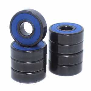 Skateboard 608-Black Bearings 8x22x7 mm ( 10 PCS ) ABEC-9 608 V RS Surface Black  PA66 Cage 608 Ball Bearing