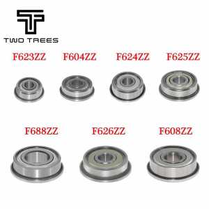 4Pcs F608ZZ 3d printer flange bushing ball bearings 8x22x7 mm Mini Metal Double Shielded Flanged Ball Bearings For 3D printer