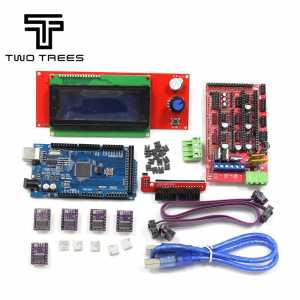 DRV8825 stepper driver module 2004 LCD controller with USB Mega 2560 R3 RAMPS 1.4 controller For 3D printer parts kit