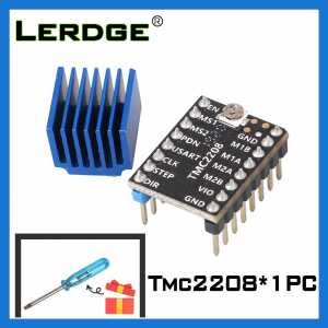 LERDGE TMC2208 Stepper Motor Driver 3D Printer Parts Stepstick Super Silent With New Heat Sinks Current 1.4A ultra-silent V2.0