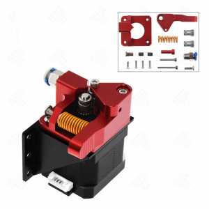 Aluminum Upgrade Dual Gear Mk8 Extruder for Extruder Ender 3 CR10 CR-10S PRO RepRap 1.75mm 3D Parts Drive Feed double pulley