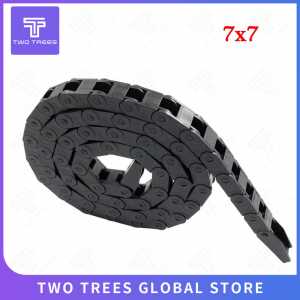 Cable Drag Chain 7*7mm L1000mm Radius 15mm Wire Carrier 7*7 With End Fit for CNC Router Machine Tool Bridge Type Plastic Towline
