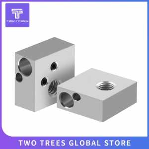 Twotrees MK7 MK8 Aluminium Heater Block For Print Head Hot End Heating Block 20*20*10 20x20x10 mm For 3D Printer Sapphire Bluer