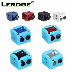 LERDGE Aluminium Heat Block For J-head Extruder HotEnd 3D Printers Silicone Socks Parts BP6 Heating Block Accessories