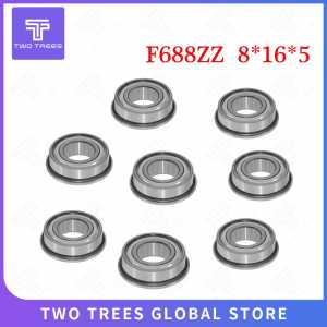10Pcs F688-2Z F688ZZ F688zz F688 zz F628/8ZZ Flanged Flange Deep Groove Ball Bearing 8 x 16 x 5mm for 3D printer Stainless Steel