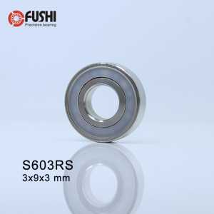 S603RS Bearing 3*9*3 mm ( 1 PC ) ABEC-1 316L S603-2RS Stainless Steel Deep Groove Ball Bearings S603 RS