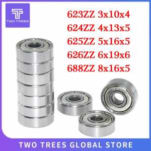 10pcs 626ZZ/624ZZ/623ZZ/688ZZ Ball Bearing 6x19x6mm Steel Miniature High-carbon Steel Single Row Ball Bearing 625ZZ & 3d printer