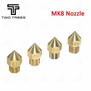 MK7 MK8 Nozzle 0.4mm 0.3mm 0.2mm 0.5mm Copper 3D Printers Parts Extruder Threaded 1.75mm 3.0mm Filament Head Brass Nozzles Part