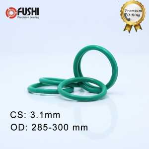 CS3.1mm FKM Rubber O RING OD 280/285/290/295/300*3.1 mm 5PCS O-Ring Fluorine Gasket Oil seal Green ORing