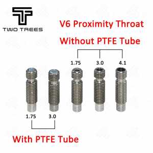 3D Printer Part V6 Throat Heat Break Hotend M6 For 1.75 /3.0/4.1mm Filament Stainless Steel 3D Printer and v5 Proximity Throat