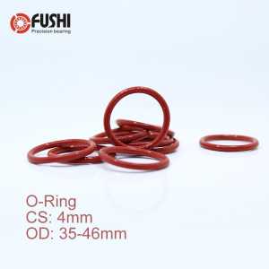 CS4mm Silicone O RING OD 35/36/37/38/39/40/41/42/43/44/45*4 mm 50PCS O-Ring VMQ Gasket seal Thickness 4mm ORing White Red Rubber