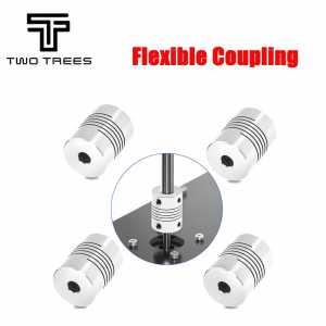 Silver Couplings 6.35x 6.35/8/10mm Flexible OD 19x25mm 3d part CNC Motor Jaw Shaft Coupler 5mm To 8mm wholesale Dropshipping