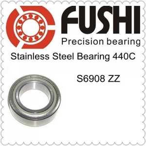 S6908ZZ Bearing 40*62*12 mm ( 5PCS ) ABEC-1 440C S 6908 Z ZZ S6908  Stainless Steel S6908Z Ball Bearings