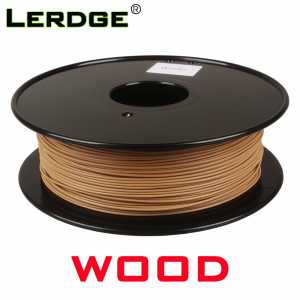 LERDGE 3D Printer Filament Wood with PLA Mix 1.75mm 0.8KG 800G Wood fiber Frame Natural 3D Printing Materials No Bubble