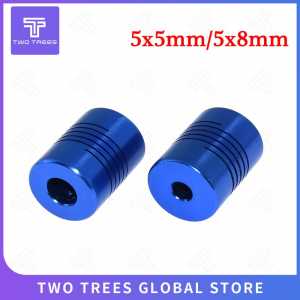 Best quality!!! 2PCS/lot Flexible Blue shaft Coupler ( 5x8 5x5mm ) CNC Stepper Motor Aluminum Alloy Flexible Coupling 5X8 5X5