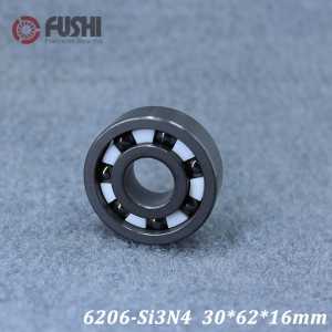 6206 Full Ceramic Bearing ( 1 PC )30*62*16 mm Si3N4 Material 6206CE All Silicon Nitride Ceramic Ball Bearings