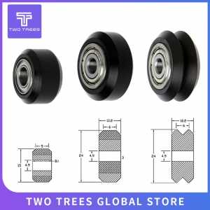 10pcs/lot CNC Openbuilds Plastic Wheel Pom With 625zz Idler Pulley Gear Passive Round Wheel Perlin Wheel For Ender 3 CR10 CR-10S
