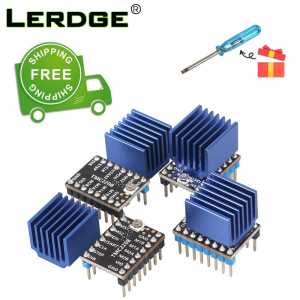 LERDGE 3D Printer Parts 4PCS Stepstick TMC2208 Stepper Motor Driver Super Silent With New Heat Sinks Replace TMC2100