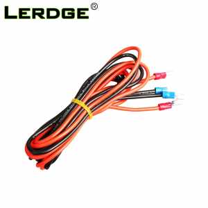 LERDGE 3D Printer Parts Aluminum substrate hot bed high temperature connection line Hot bed heating plate 16#1M 2M Black and Red