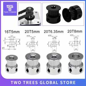 3D Printer Part Bore 8mm/5mm Width 6mm Black Synchronous Wheel GT2-20 Teeth synchronous wheel nbelt pulley 2GT round pulley gear