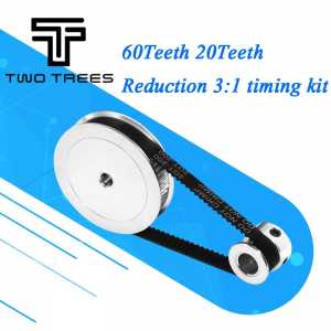 3D print patrs Timing Belt Pulley GT2 60teeth 20teeth Reduction 3:1/1:3 3D printer accessories belt width 6mm Bore 5&8&10mm.