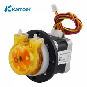 Kamoer KAS 24V Mini Peristaltic Pump with 42 Stepper Motor and Silicone tube or BPT Tube, 3 Rotors or 6 Rotors