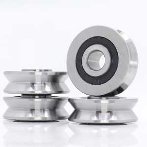 V10371214 V Groove Sealed Ball Bearing  (4PCS) 10*37*12*14 mm Pulley Wheel Bearings V6/3 V7/3 V8/3 Guide Track Rlooer Bearing