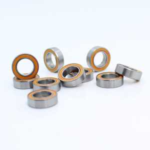 MR106RS Bearing ABEC-3 (10PCS) 6X10X3 mm Miniature MR106-2RS Ball Bearings Orange Sealed MR106 2RS Bearing