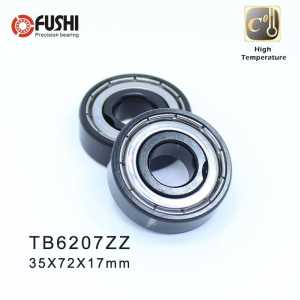 6207ZZ High Temperature Bearing 35*72*17 mm ( 2 Pcs ) 500 Degrees Celsius Full Ball Bearing