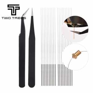 1set 3D Printer Parts Nozzle cleaner Bendable Drill Bit for Cleaning 0.4mm of V6 j-head Hotend Nozzle for Ender 3 CR10 Extrusion