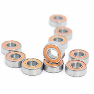MR105RS Bearing ABEC-3 (10PCS) 5X10X4 mm Miniature MR105-2RS Ball Bearings Orange Sealed MR105 2RS Quality